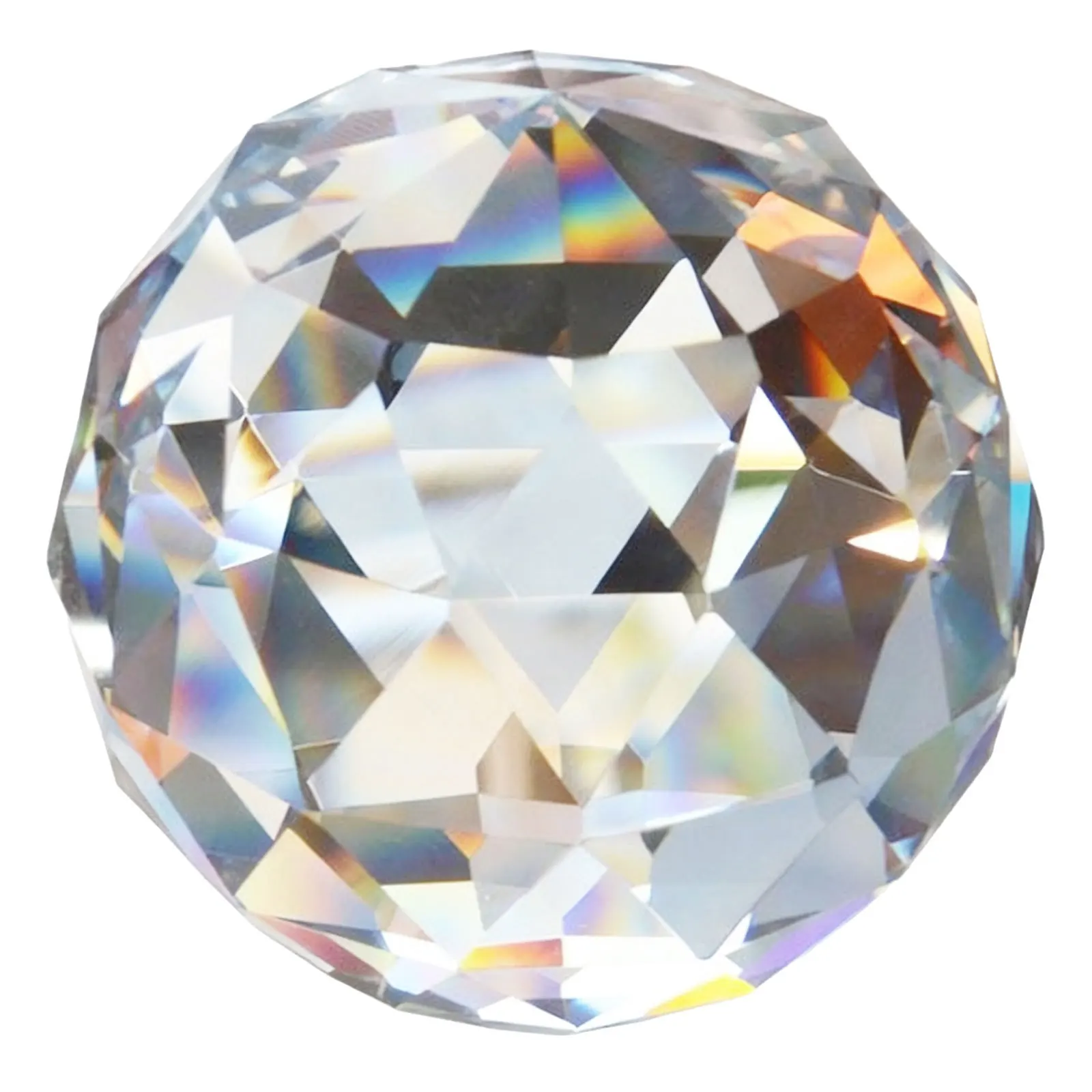 Clear Glass Prism Ball 7Cm Faceted Globe Rainbow Maker Window Garden Suncatcher Decorative Sphere Home Office Feng Shui Decor