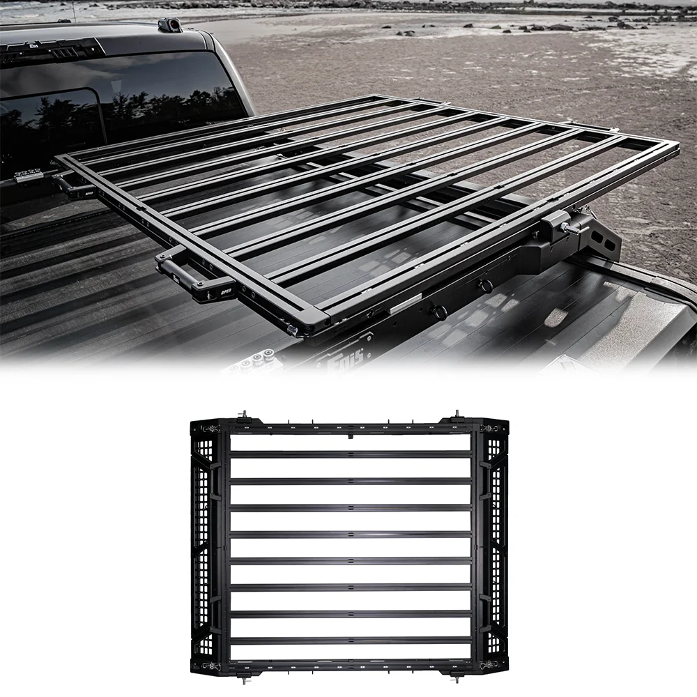 Eois Pickup Aluminum Alloy bed rack Tail box expansion multifunctional platform for F150 Tundra Ram