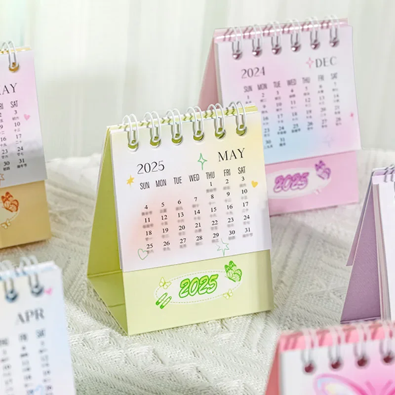 Mr. Paper 6Style 1Pcs/bag Butterfly Mini Desk Calendar for DIY Handbook Desktop Office Decoration Student Note Taking Study