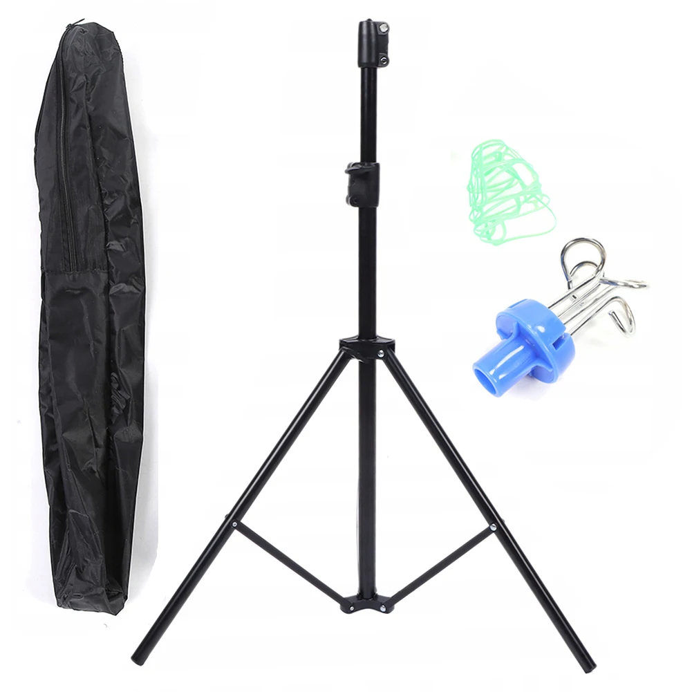 Support de sac d'égouttement de poteau IV Portable, hauteur réglable, pliable, 4 crochets, 3 pieds, alliage d'aluminium pour les soins à domicile