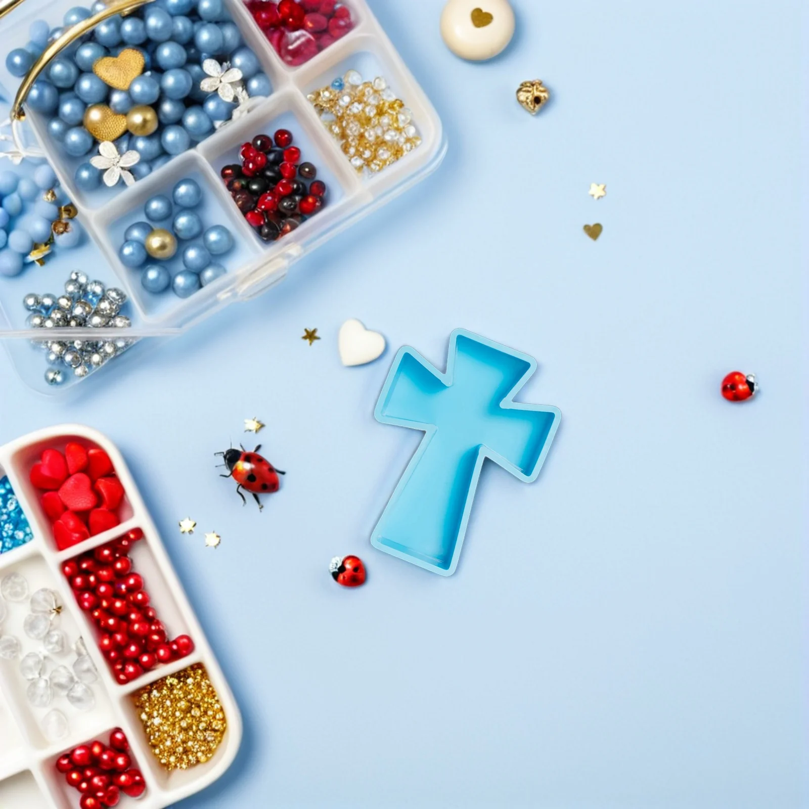 

Cross Silicone Mold Smooth Detailed Three-Dimensional Design Easy Release DIY Holder Aromatherapy Soap Resin Mold