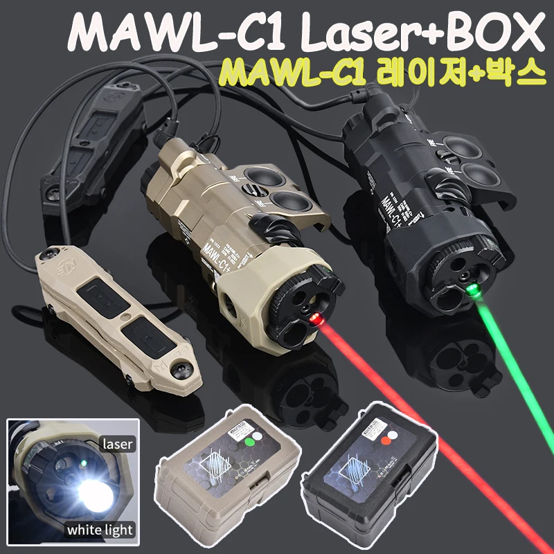 Tactical Metal MAWL C1 Laser Indicator Dual Switch 2.5mm Plug MAWL-C1 Remote Button Airsoft Hunting Red Dot Blue Green IR Sight