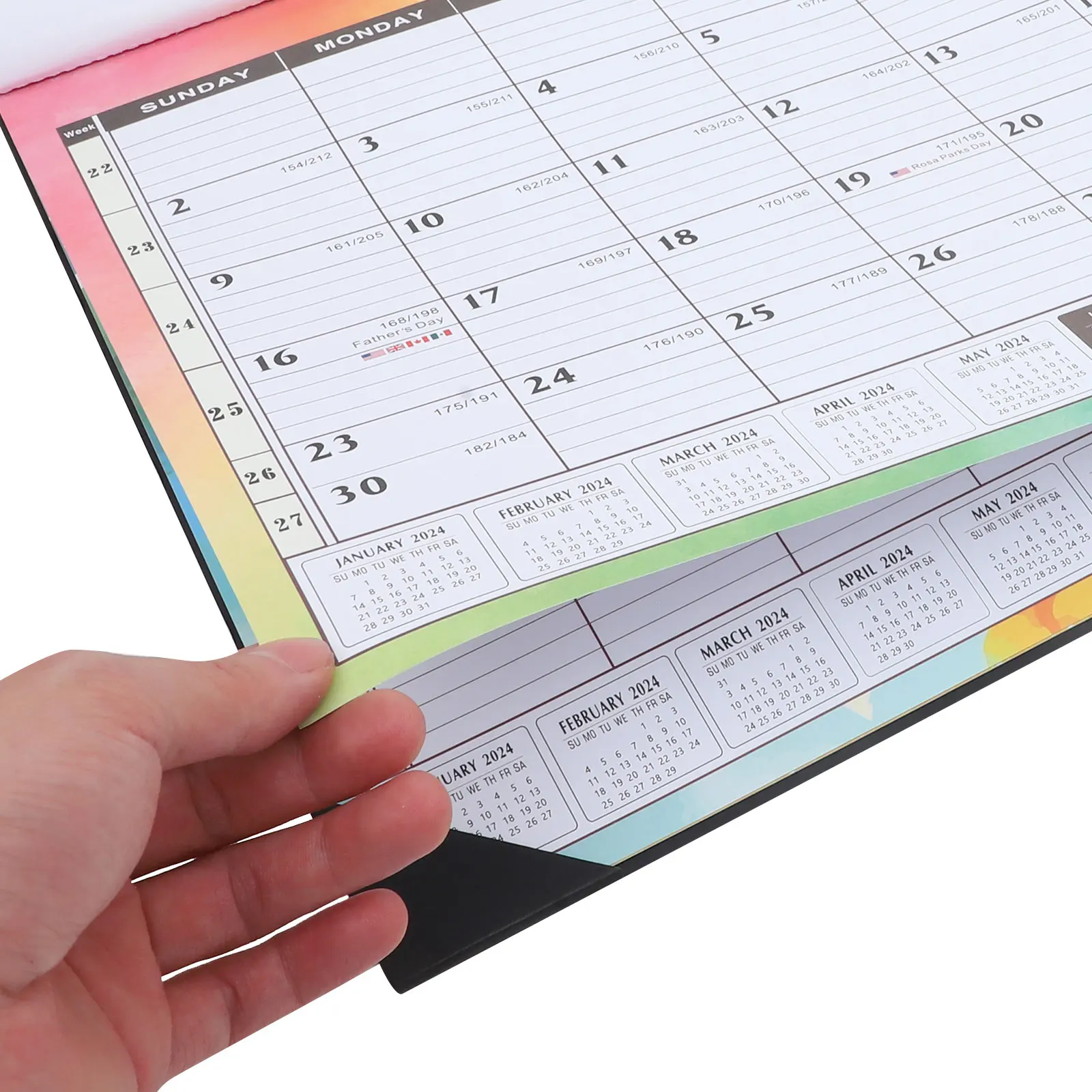 

Календарь на 2024, настенные ежегодные настенные английские ежемесячные подвесные календари для офиса