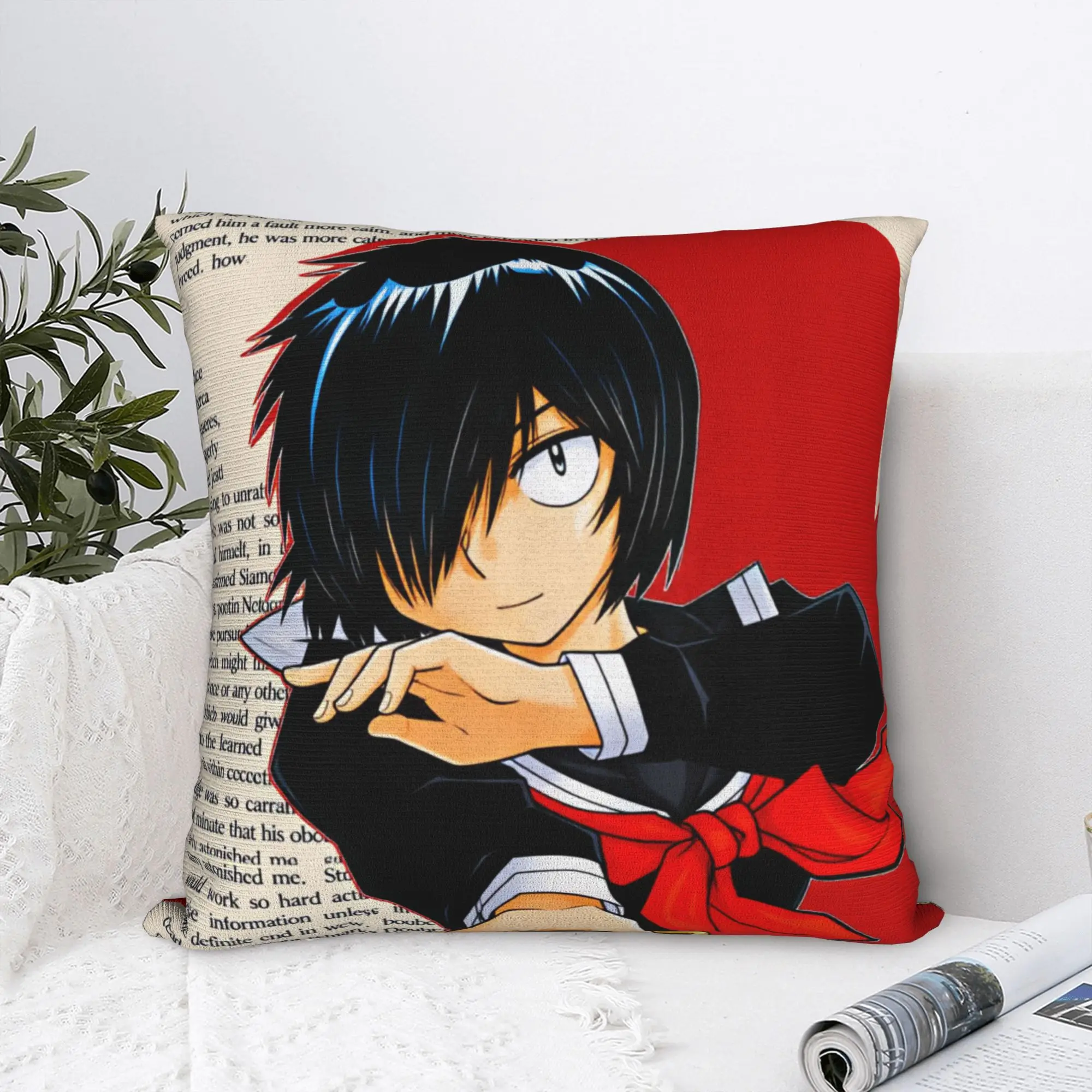 Urabe Mikoto Mysterious Girlfriend X Pillow Case  Cute Funny Pillow Cover Soft Pillowcases For Living Room Sofa