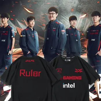 Jdg S13 글로벌 결승전 2023 Lpl Esports 팀 유니폼 반팔 남성용 퓨어 코튼 반소매 티셔츠 경쟁용 