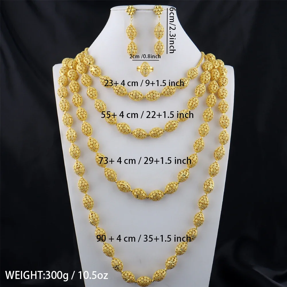Women's Luxury Necklace & Earrings Set, Bridal Wedding Gift