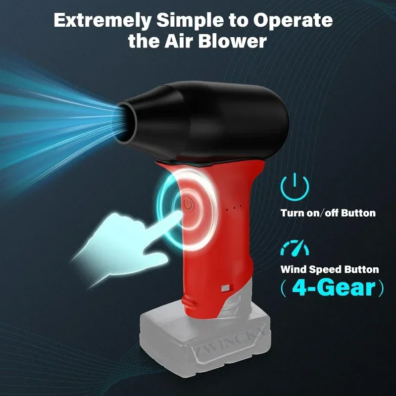 Adjustable Air Duster Jet Fan Mini Blower Tool For Milwaukee 12V Lithium Battery Powered Jet Dry Blower Compressed Air Duster