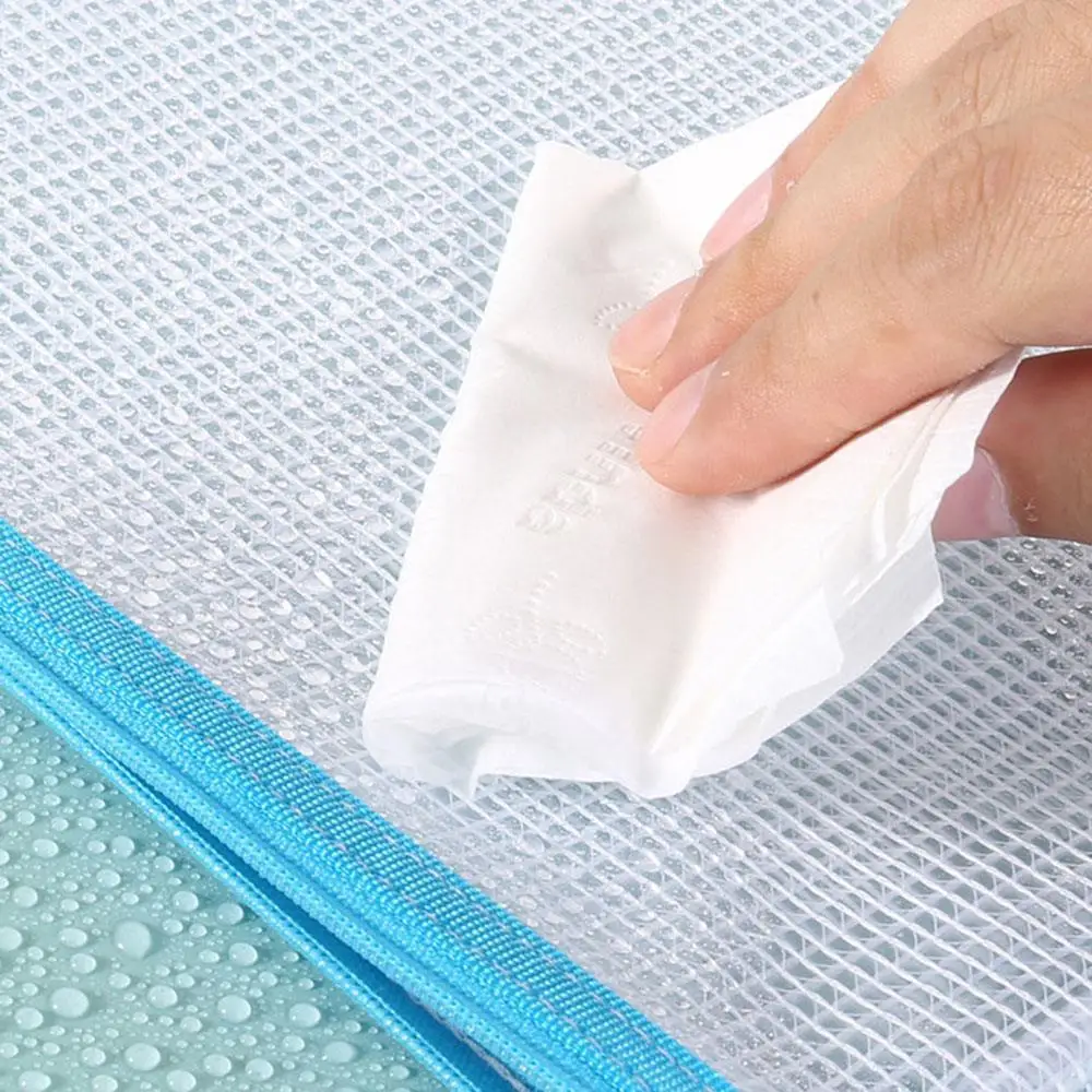 A4 Mesh Zipper Pouch Document Bag Waterproof Zip File Folders Pencil Case Storage Bags School Office Supplies
