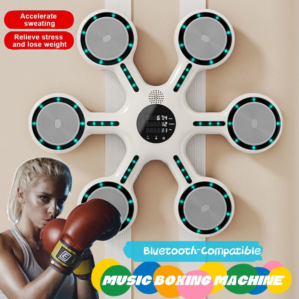 Intelligent Bluetooth Music boxing Machine Wall Target Fitness Exercise Training Equipment for Children's Adult Boxing Machine
