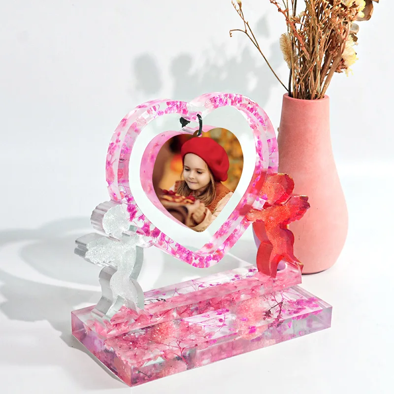 Love Photo Frame Silicone Mold DIY Crystal Epoxy Resin Mold Cupid Love Photo Frame Silicone Molds Handmade Crafts Mould