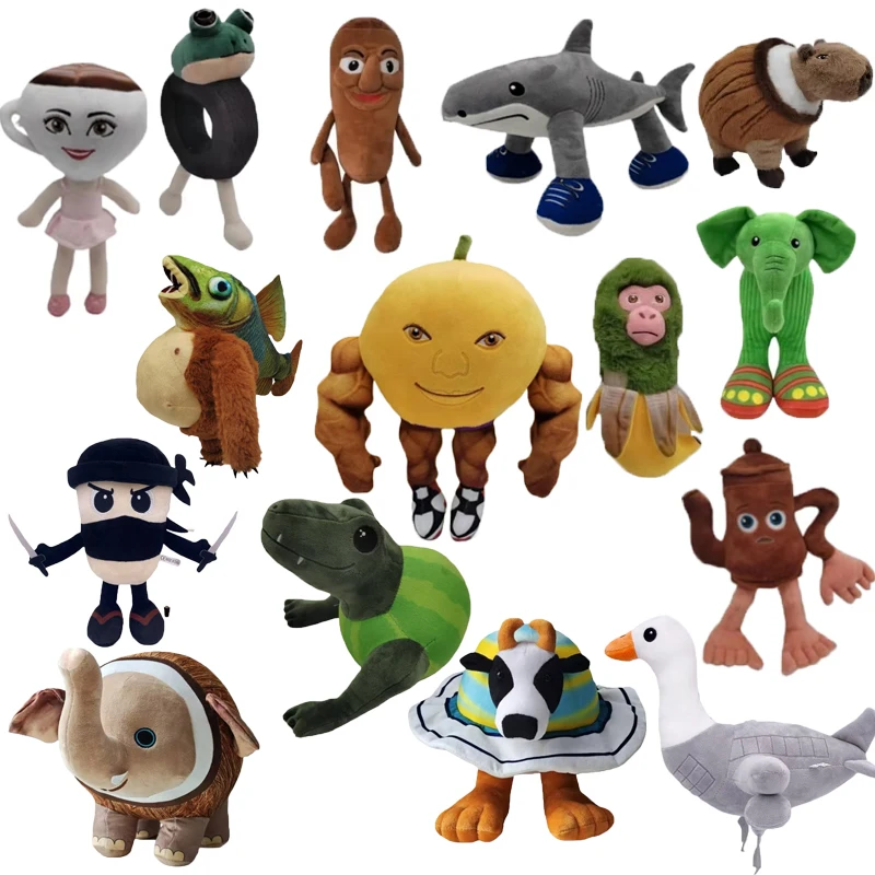 

Новый горячий Tung Tung Sahur Plush Забавный Tralalelo Tralala Sharks Wear Blue Shoes Мягкая кукла-подушка Игрушка для детей Подарки на день рождения