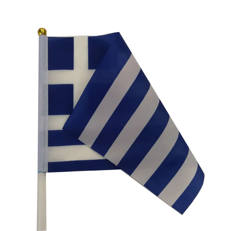 Bandera griega de poliéster ondulada resistente para exterior - imagen 3