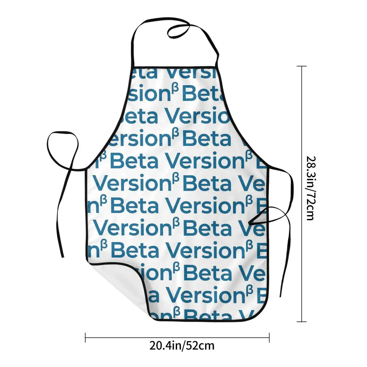 Beta Version Funny Geek Programmer Greek Letter Design Aprons Chef Cooking Tablier Sleeveless Bib Kitchen Cleaning Pinafore