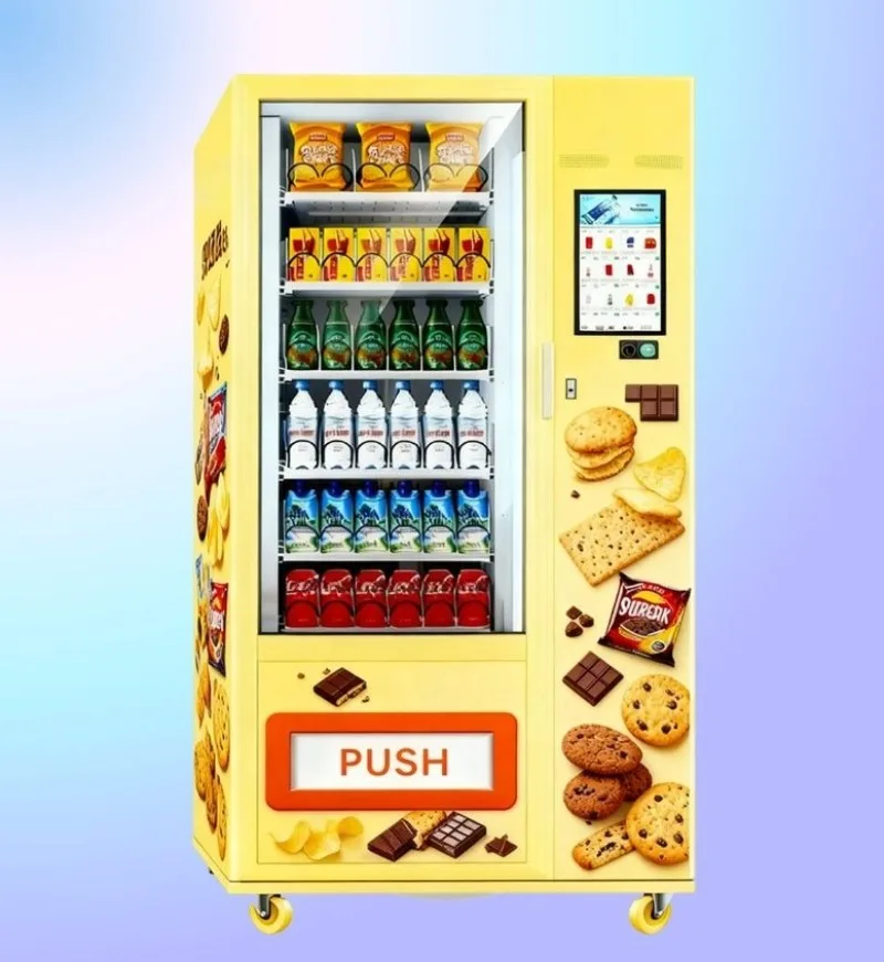 24-Hour Self-Service Vending Machine Combination Beverage and Snack Vending Machine with Refrigeration