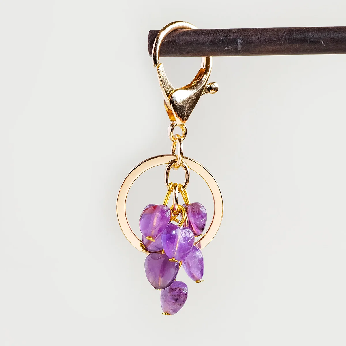 1PC Natural Crystal Mini Love Pendant – Healing Energy Stone for Mobile Phone Decor & Yoga Spiritual Jewelry Mother's Day Valen