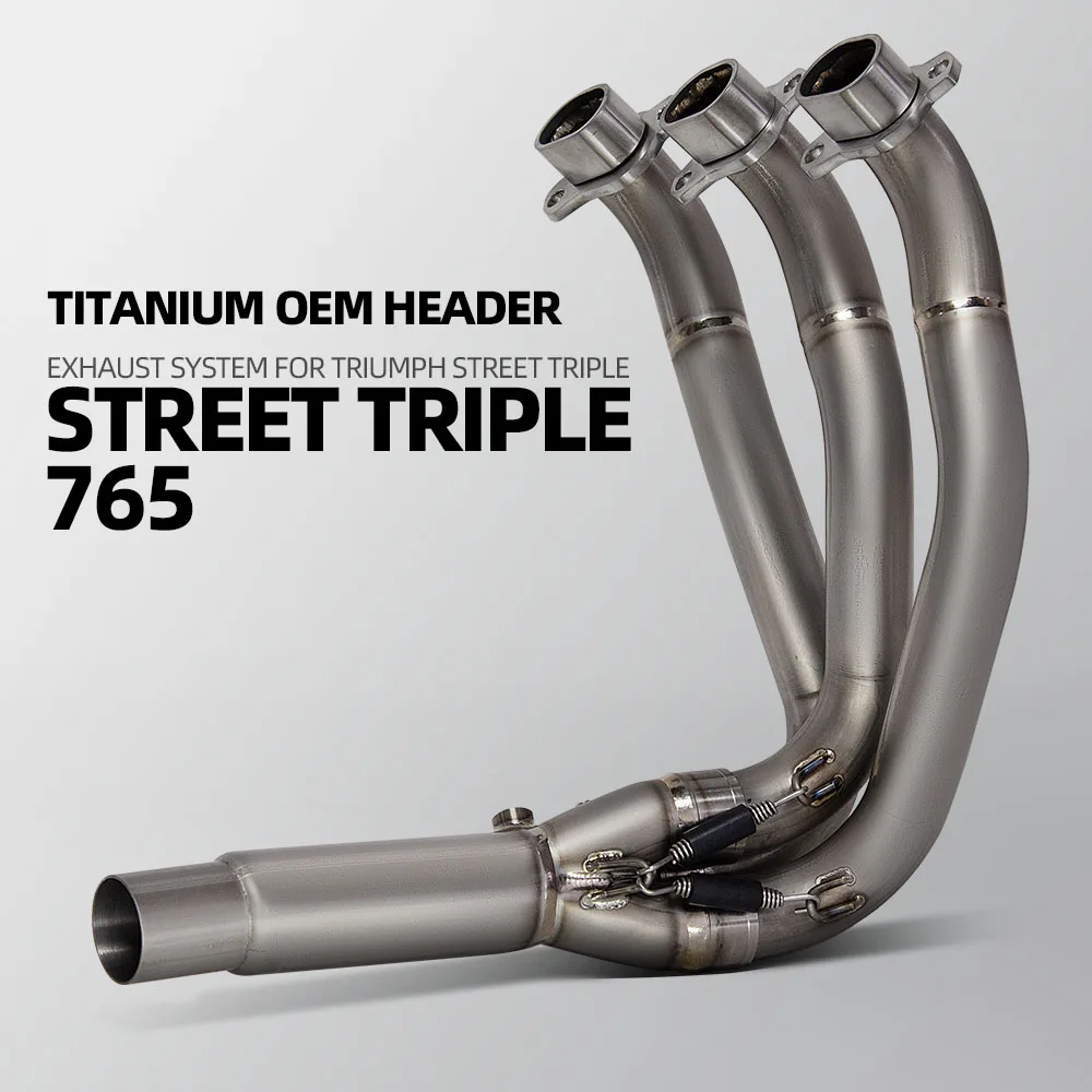 

Комплект передней выхлопной трубы для мотоциклов Triumph Street Triple 765 765R 765S 765RS 2017-2024, подходящий для глушителя OEM