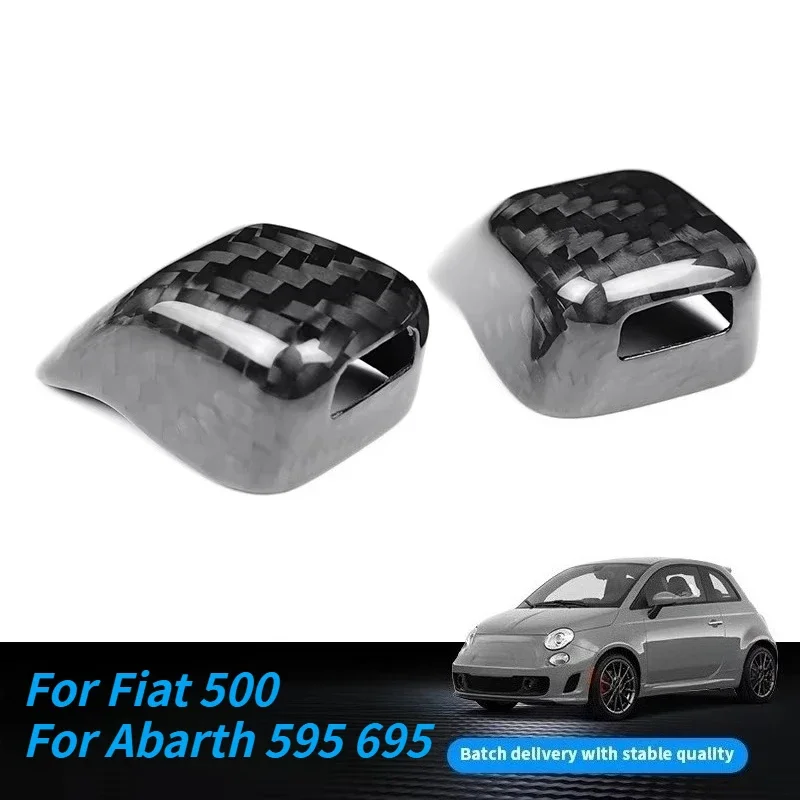 

For Fiat 500 For Abarth 595 695 Universal Real Dry Carbon Fiber Spray Nozzle cover Windshield wiper Interior Moulding Accessorie