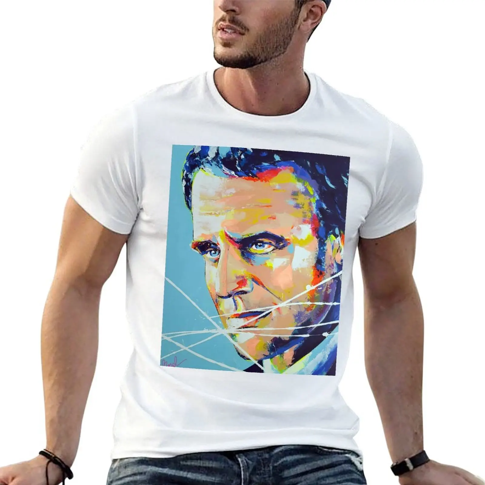 President Emmanuel Macron Artpainting T-Shirt anime tshirt affliction shirts mens funny t shirts
