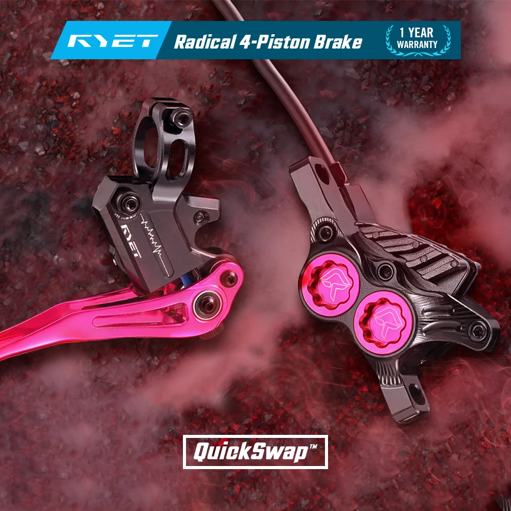 

RYET M4 4-поршневой комплект гидравлических дисковых тормозов, суппорты с ЧПУ, радиальный рычаг, торможение DirectForce для MTB, скоростной спуск, эндуро, фрирайд