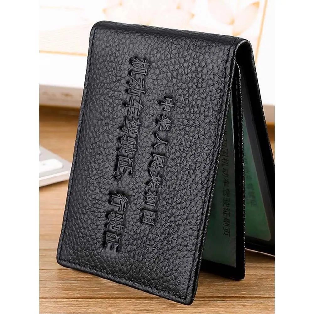 genuine-leather-driving-license-cover-large-capacity-card-holder-men's-multi-slot-two-in-one-driving-license-protection-cover