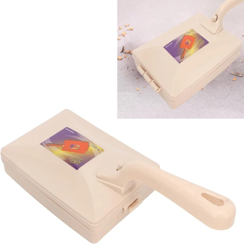 Ручная подметальная машина для ковров, двойная роликовая щетка для очистки пыли с короткой ручкой Ручная подметальная щетка для постельного белья Настольный ковер So