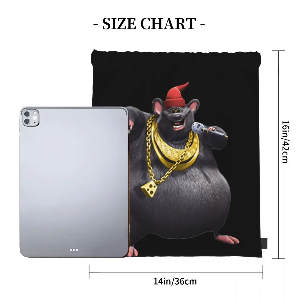 Biggie Cheese Backpacks Casual Portable Drawstring Bags Drawstring Bundle Pocket Storage Bag Book Bags For Travel Students