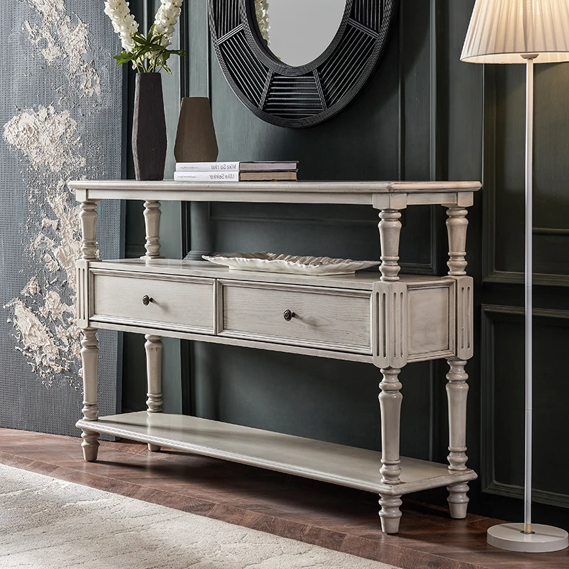 

American Glam Console Table With Storage Trendy Elegant Retro Console Table Porch Entrance Tisch Wohnzimer Möbel Furniture