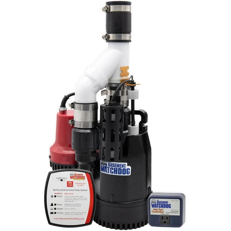 THE BASEMENT WATCHDOG Combo Model CITE-33 1/3 HP Primary and Battery Backup Sump Pump System with 24 Hour Monitoring Controller