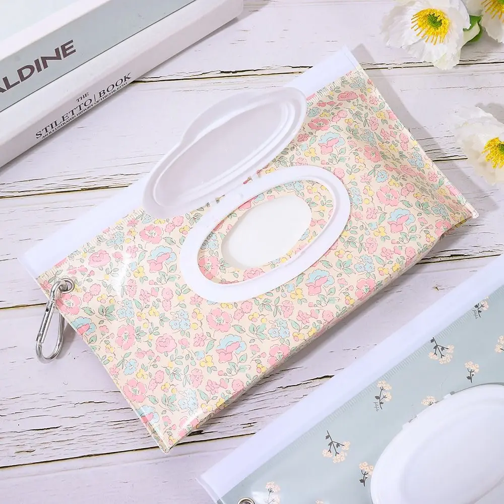 Cute EVA Wet Wipes Bag With Buckle Reusable Wipes Holder Case Flip Cover Portable Tissue Box Outdoor