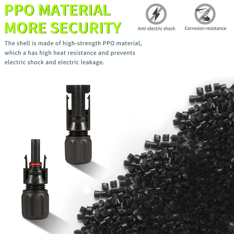 XIONGISOLAR  Solar IP68 DC Plug and play Connector 1000V 35A with Solar Panel Cable Waterproof Dustproof Connectors Male/Female