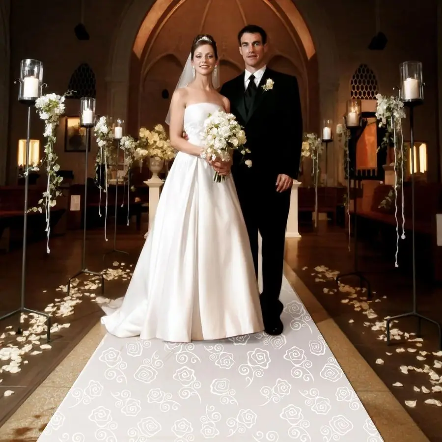 

Утолщенная дорожка для прохода для свадебной церемонии, белая дорожка для прохода, дорожка для внутреннего и наружного свадебного церковного украшения, Хэллоуин