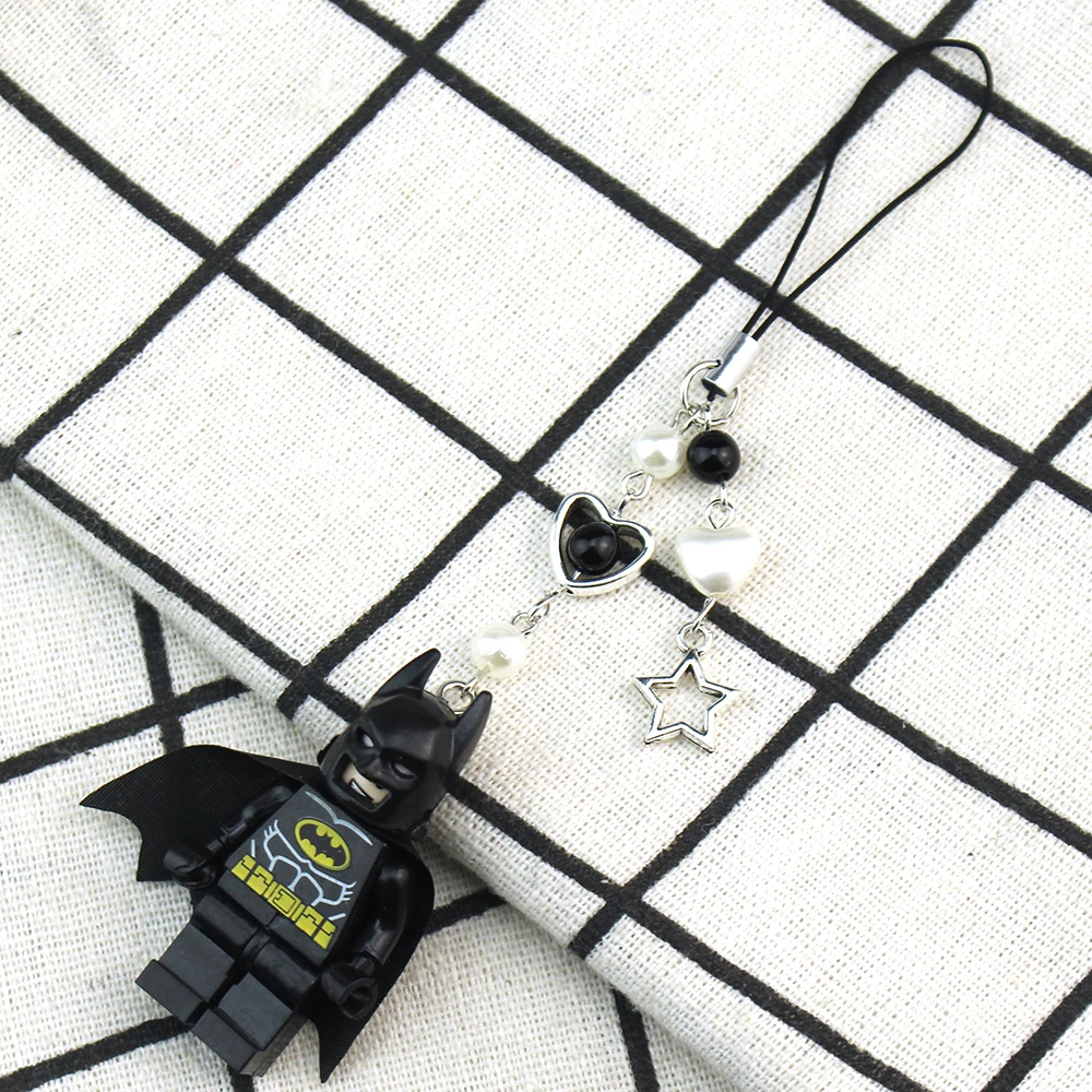 MINISO Disney Bat Unicorn Cute Keychain Ring Phone Chain Pendant Cartoon Anime SpiderMan Iron Man Gift Pendant