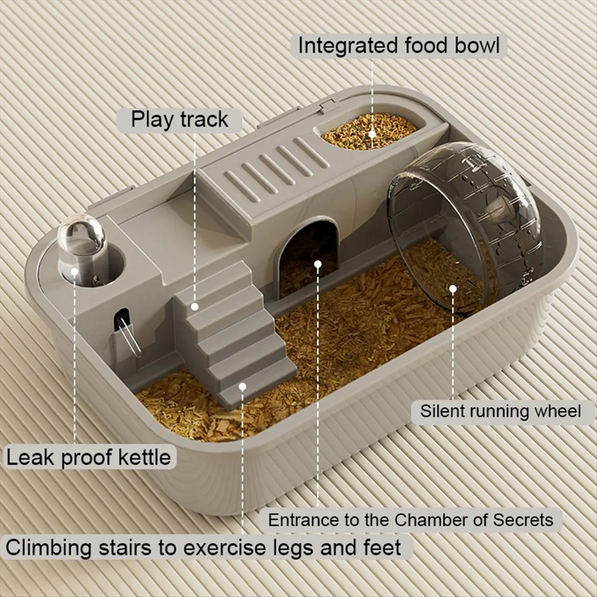 BHBL Hamster Cage Cage Hamster Cage Castle Large Space Cage Hamster Box Pet Supplies