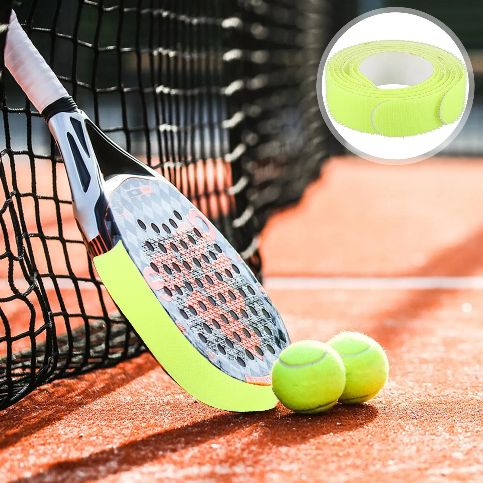 

Набор из 3 флуоресцентных лент для сбора мячей для пляжного тенниса с защитным краем, легкие, для использования на открытом воздухе