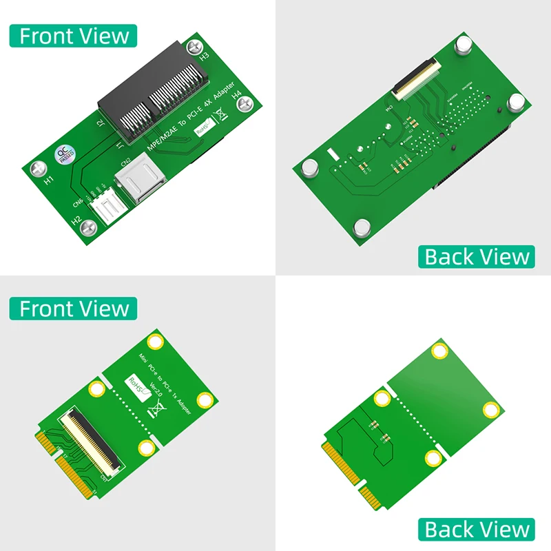 لوحة صغيرة PCI-E to PCI Express X4 ذات فتحة + USB 2.0 مع كابل تمديد FPC ، طاقة 4Pin ، لوحة مغناطيسية ، تركيب أفقي