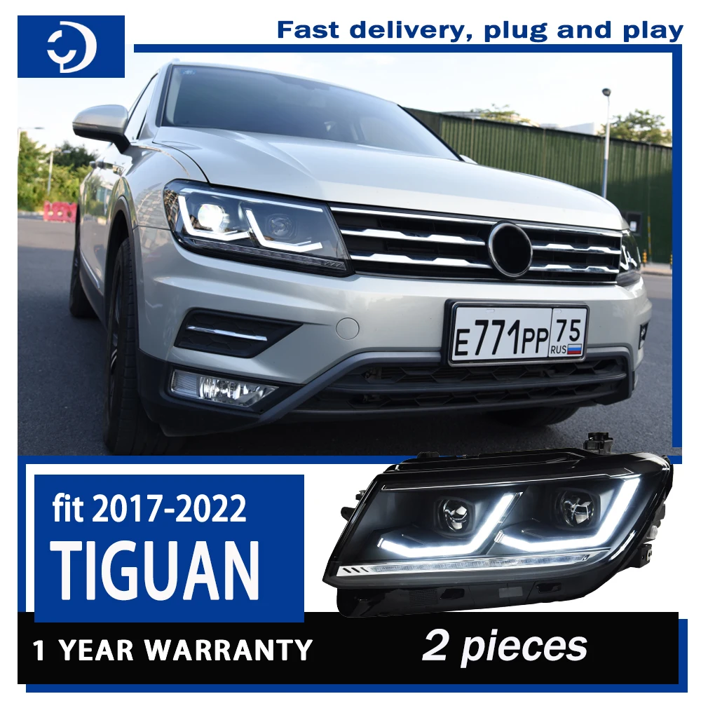 Headlight For VW Tiguan L LED Headlights 2017-2022 Head Lamp Car Styling DRL Signal Projector Lens Automotive Accessories