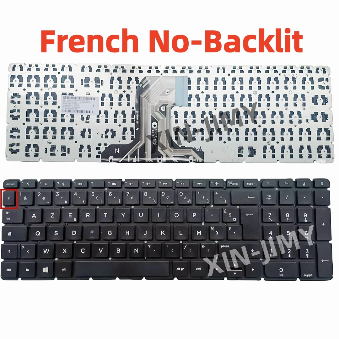 15-AC  French Keyboard For HP 17-X 17-Y 17-x114dx 17-x115dx 17-x121dx 15-AY 15-AF 15-AJ 250/255 G4 G5 Tpn-c125 Laptop