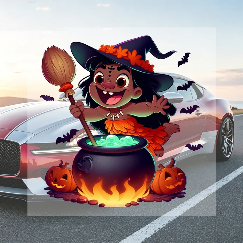 Car Stickers Halloween Playful Vinyl Decal Waterproof Die Cut Durable for Fuel Tank Gas Cap Tumbler Motorcycle Helmet Auto Decor