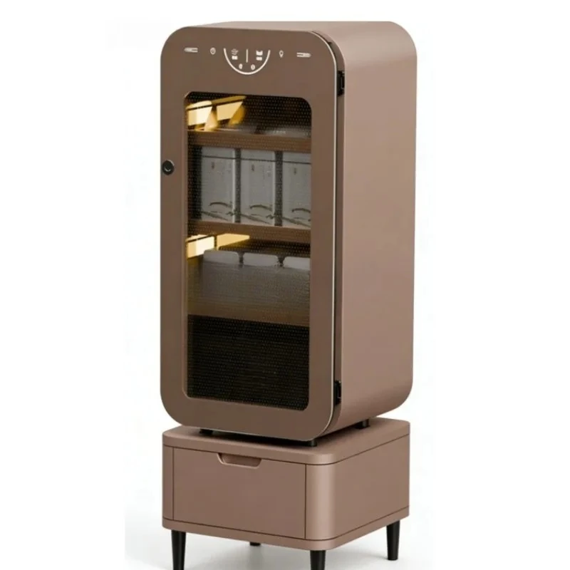 

Smart Tea Cabinet For Pu'er White Black Oolong Tea Awakening Storage Home Office Multi Layer Display Organizer With Slide Drawer
