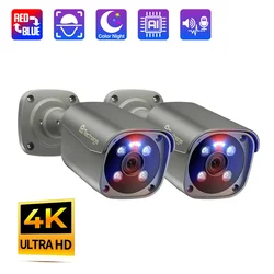 Techage UHD 5MP 4K 8MP Kamera bezpieczeństwa POE Inteligentna kamera AI Human Detect Zewnętrzna dwukierunkowa kamera IP CCTV Nadzór Kolorowa noc