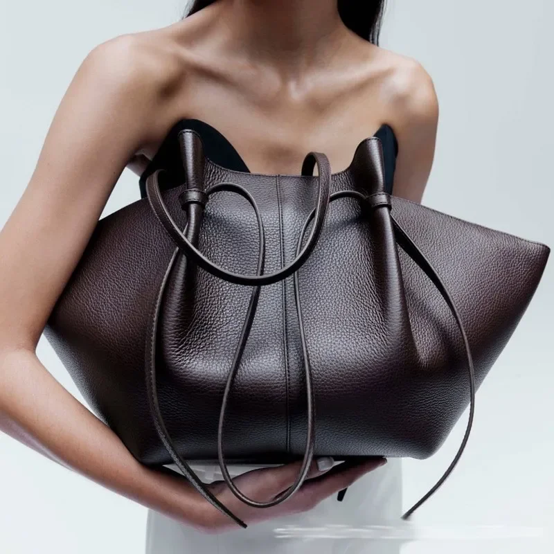 Women Leather Shoulder Bag Dumpling Purse Hobo Handbag Large Capacity Tote Commute Work Casual Crossbody Satche