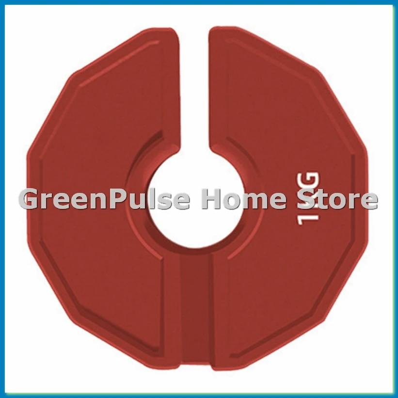 1Pcs Gym Micro-Type Plates Dumbbell Fractional Weight Plate Rubber Fractional Weight Plates Add-on Change Red 1KG-A55K