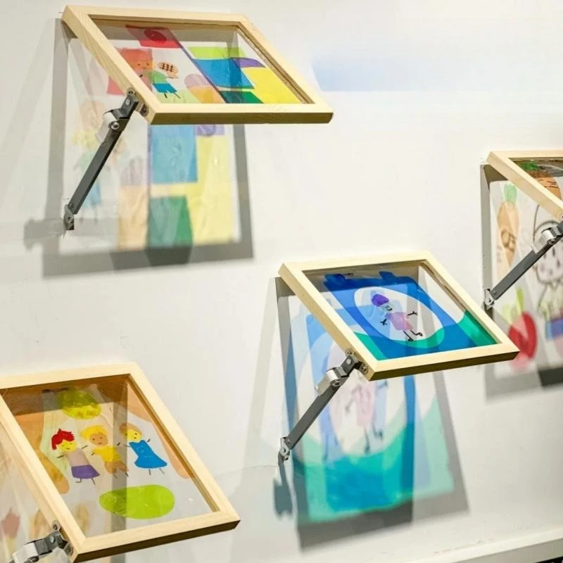 

Light and shadow one wall transparent glass photo frame painting acrylic ring creative picture frame material