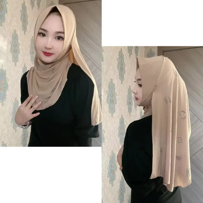 Diamonds QuestionCover Round Hijab pour femme musulmane