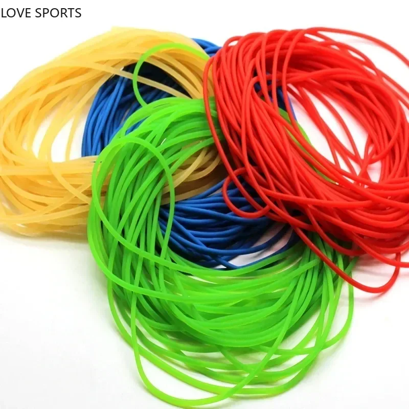 

New Blue Green Natural Red 10M Fishing Rope Diameter 2mm High Solid Elastic Rubber Line Band Fishing Elastic Ropes For Men Gift