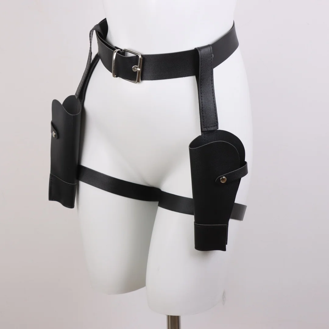 Halloween PU Leather Waist Cover Western Cowboy Style Decorative Belt Cosplay Role Play Prop Accessories Available for Men Women