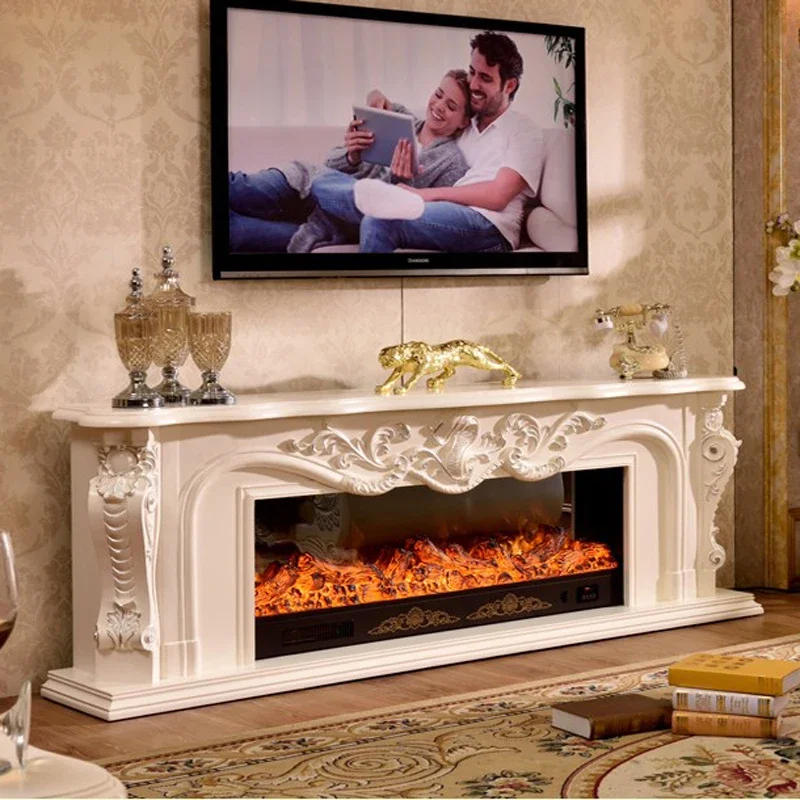 

Living Room Decorating Warming Fireplace Wooden Mantel W200cm Electric Fireplace Insert Firebox LED Optical Artificial Flame