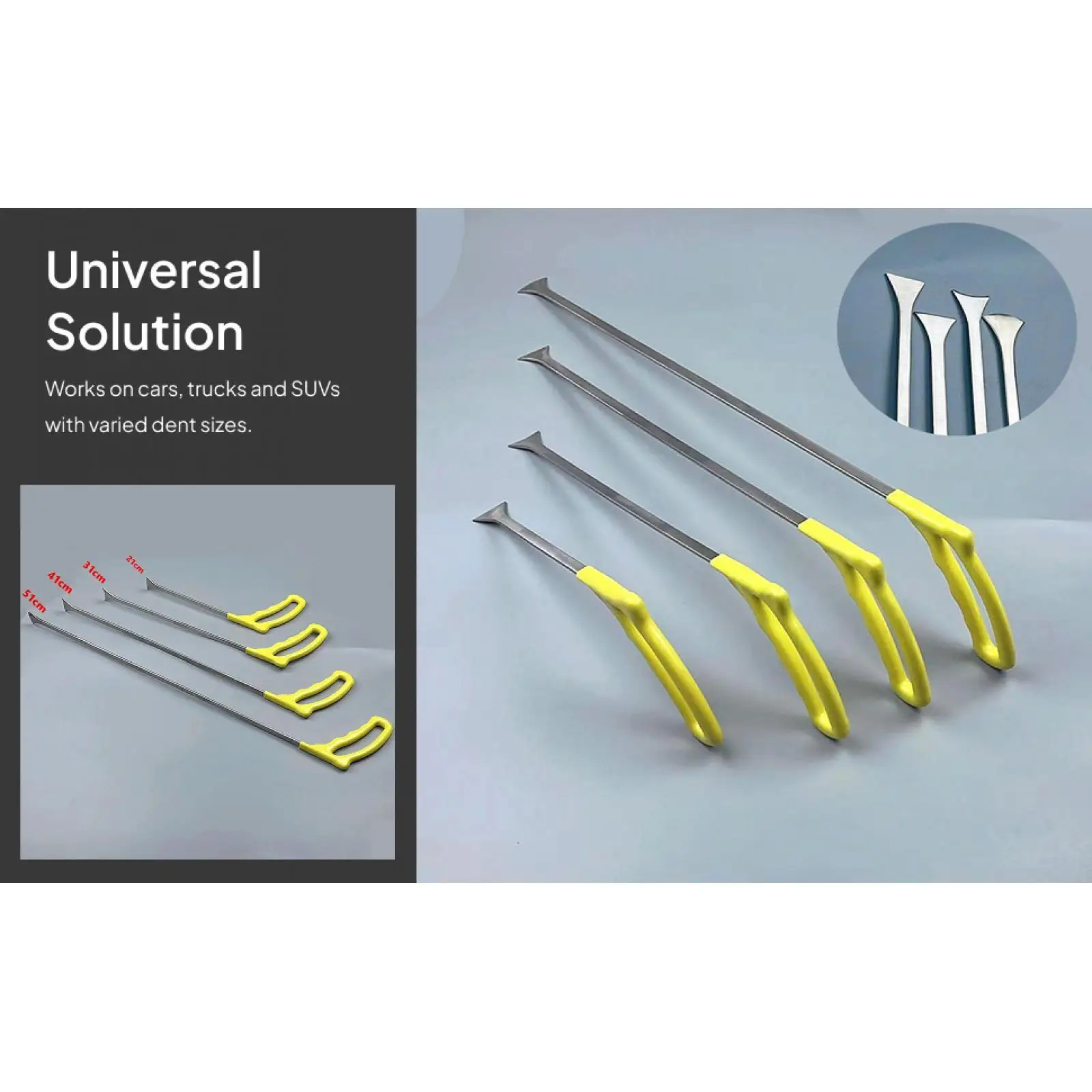 Paintless Dent Lifter Rod Kit Car Sheet Metal Repair Tool for Removing Dings and Restoring Auto Body