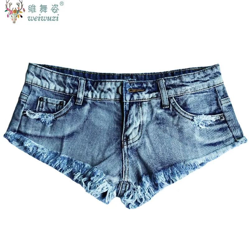 

Charming Women's Denim Ultra Shorts Show Peach Butt Low Waist Nightclub Denim Shorts Causal Jeans Sexy DJ Pole Dance DS Uniform