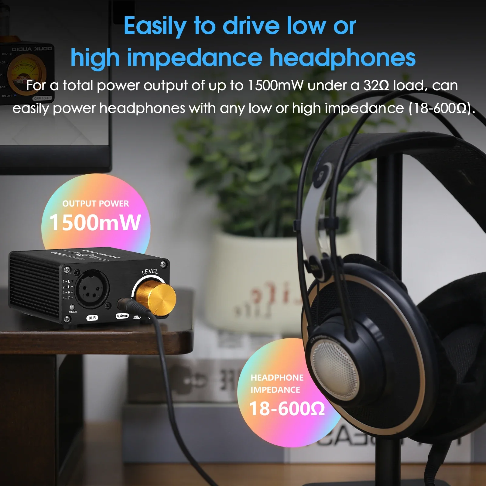 Douk Audio-amplificador de auriculares U5PRO HiFi totalmente equilibrado, miniamplificador estéreo para auriculares XLR/4,4mm